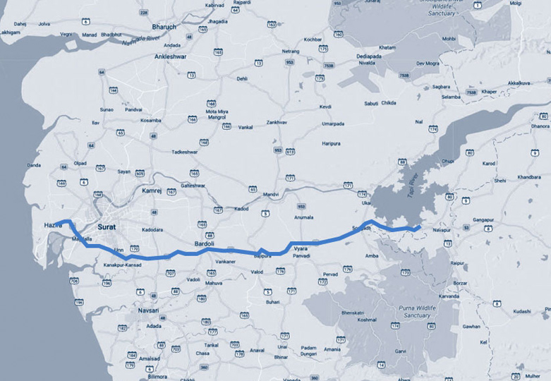 India NH6 Tollway: Gujarat – Hazira Port